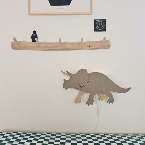 van Tjalle en Jasper - Dino wandlamp Triceratops