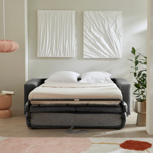 Calicosy - CAMERON Slaapbank - Beige - 102x207x84 cm