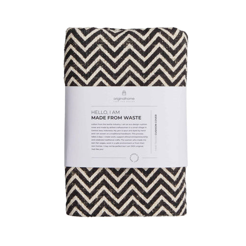 Originalhome Kussen gerecycled katoen zigzag - 50x50 cm