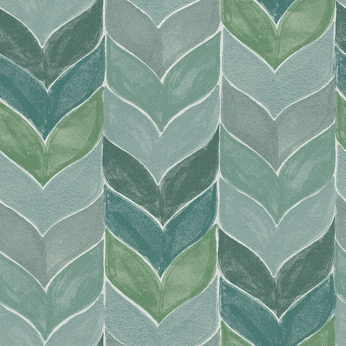Sanders & Sanders behang grafisch motief groen - 53 cm x 10,05 m - 640740