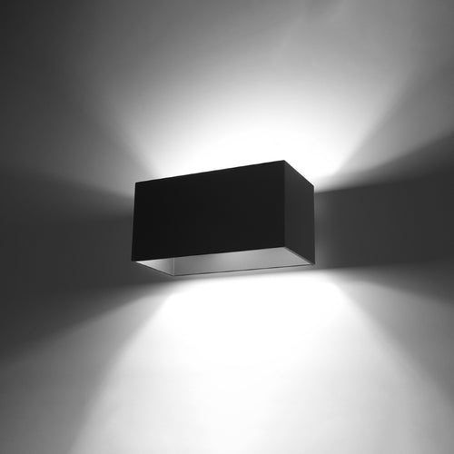 Sollux Lighting Wandlamp QUAD MAXI zwart - 20x12x10cm
