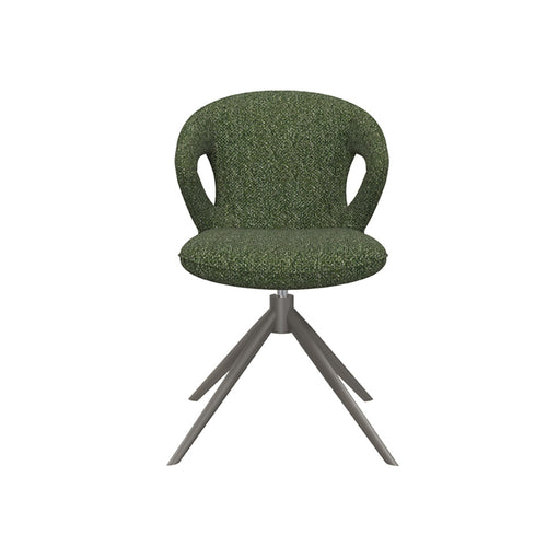 LABEL51 Eetkamerstoel Zurich - Donkergroen Bouclé - Draaibaar - vtwonen shop