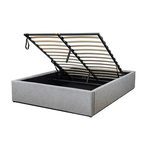 Calicosy - ALBA Bed met opbergruimte - Grijs - 152x204x36,5 cm