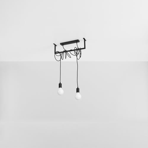 Sollux Lighting Kroonluchter SALAMANCA 2 zwart - 50x10x150cm
