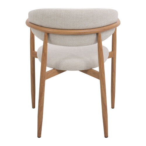 Giga Meubel Eetkamerstoel Alexia - Beige/Naturel - Armleuning - Set van 2