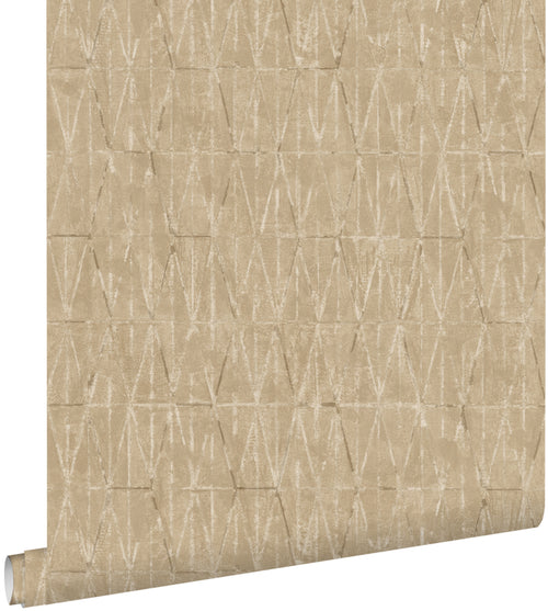 ESTAhome behang grafische lijnen warm beige - 50 x 900 cm - 131417 - vtwonen shop