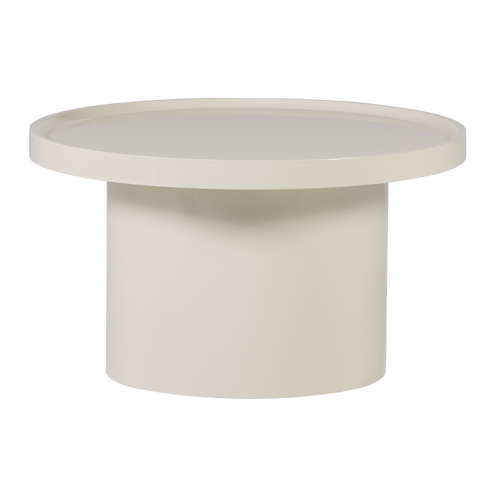 WOOOD bijzettafel 70 cm Veluna - Hout - Hoogglans Zand - 40x70x70