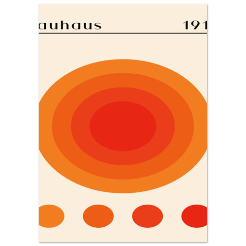 Artfulprints  Bauhaus - Orange dot   poster A4 21x29.7 cm / 8x12" - vtwonen shop