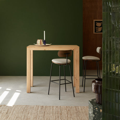 Tikamoon Massief eiken bartafel voor 4/6 personen - Naturel