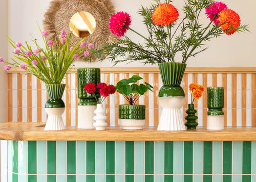 J-Line decoratie tak Paars Heelkruid - kunststof - roze/paars