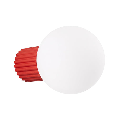 Sollux Lighting Wandlamp HALO rood IP44 - 12x17x12cm