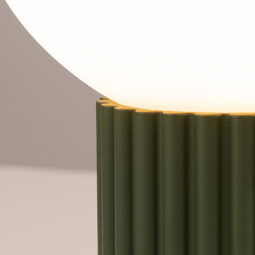 Sollux Lighting Tafellamp HALO olijfgroen - 12x12x19cm