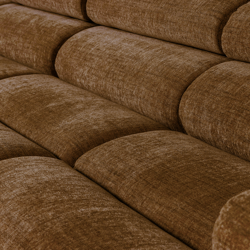 WOOOD chaise longue bank links Novi - Polyester - Karamelbruin Melange - vtwonen shop