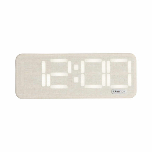 Karlsson wekker Roanne - wit - 21x3.3x8cm