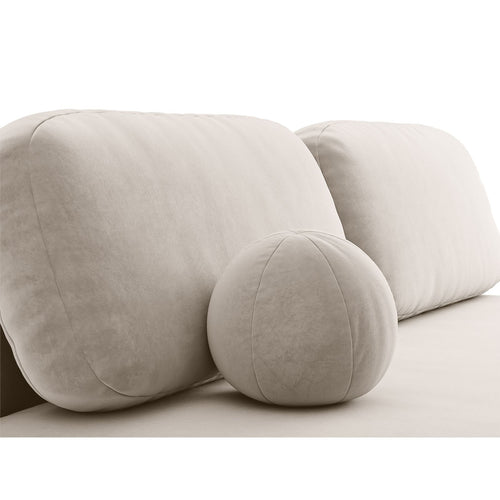 Cosmopolitan Design - Slaapbank met opbergdoos Sophia 3-zits, flueel beige - 110x202x89cm