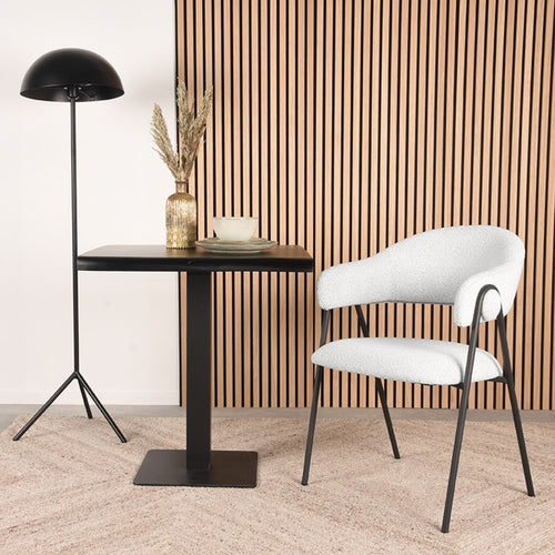 LABEL51 Eetkamerstoel Lowen - Ecru Bouclé - Zithoogte 49cm - Set van 2 - vtwonen shop