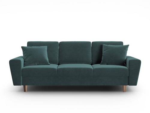 Cosmopolitan Design Slaapbank met opbergdoos Kyoto 3-zits, flueel olie - 100x235x88cm