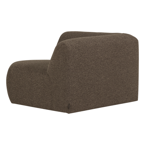 WOOOD hoekelement recht Mojo Base - Bouclé - Bruin Melange - 74x105x105