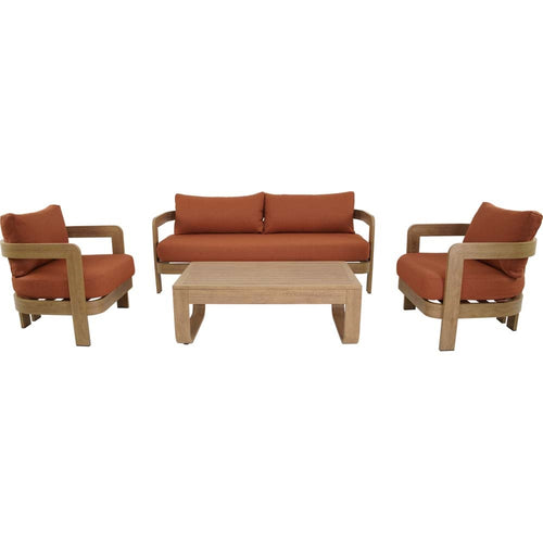 Lesli Living loungebank Mylo - rood - 185x72,5x66cm