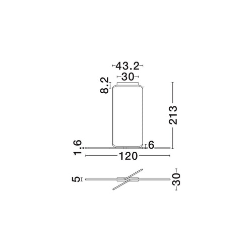 Nova Luce AKRO Hanglamp voor aan het plafond, matzwart, Triac dimbare LED 41W 2253lm 2700-3000-4000K CCT