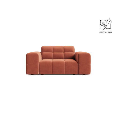 Cosmopolitan Design - Fauteuil Chicago flueel koraal - 102x132x78cm