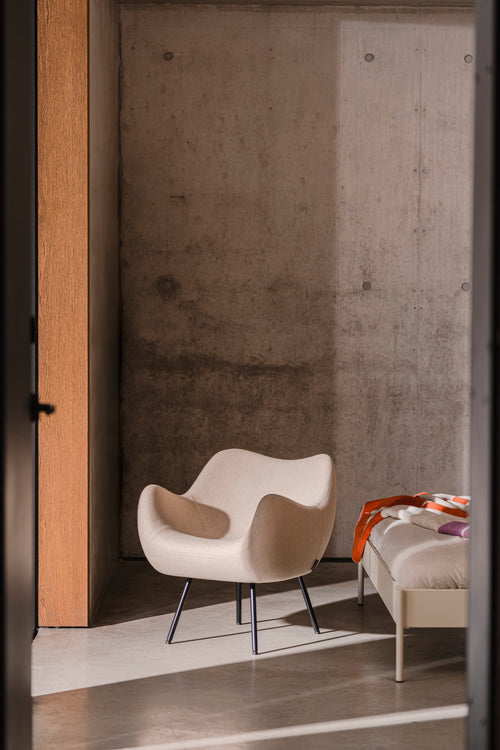 noo.ma RM58 Retro fauteuil - Bright Beige Wool