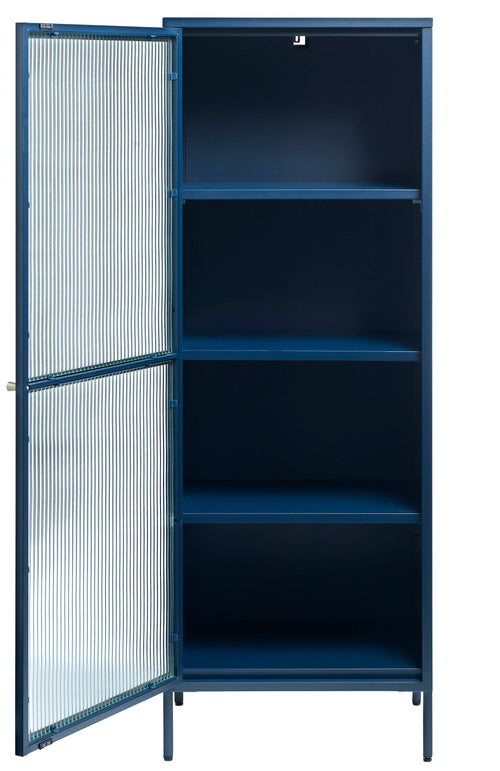 Rebellenclub Vitrinekast Omeo - 160 x 58 cm - Blauw - vtwonen shop