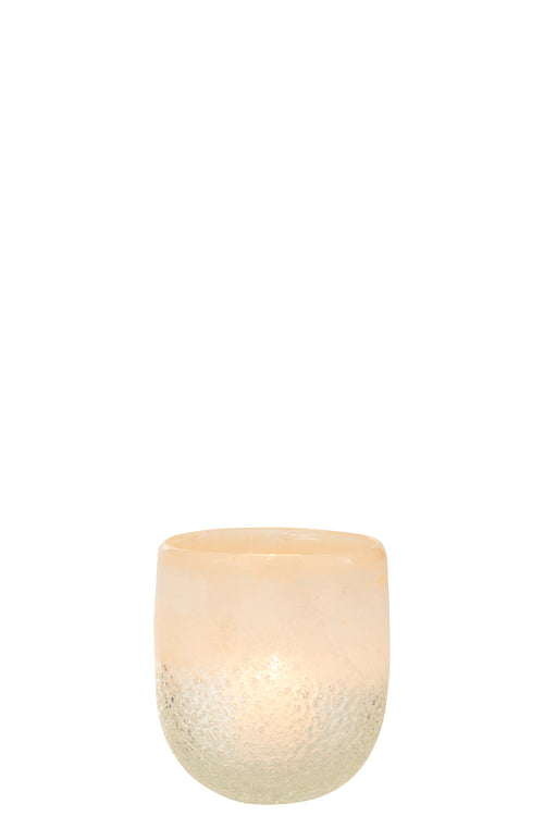 J-Line windlicht - glas - beige - large