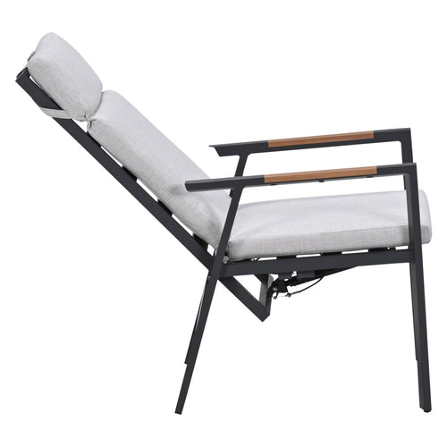 Garden Impressions Felini verstelbare tuinstoelen set van 4 – carbon black