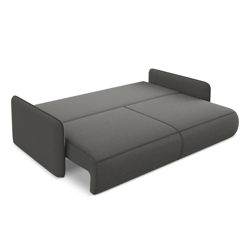 LaMiaSofa 3-zits slaapbank Palermo - velours - staal - 216x105x86