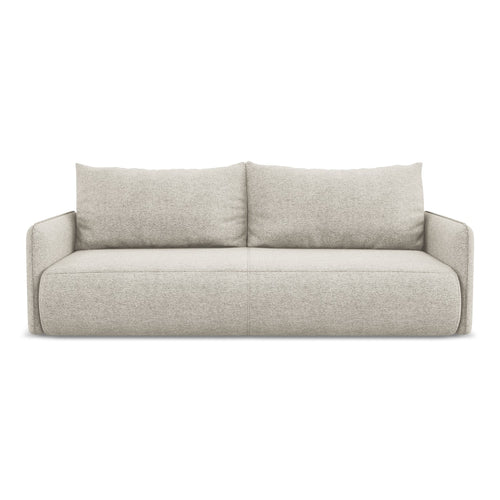 LaMiaSofa 3-zits slaapbank Palermo - chenille stof - zilver - 216x105x86