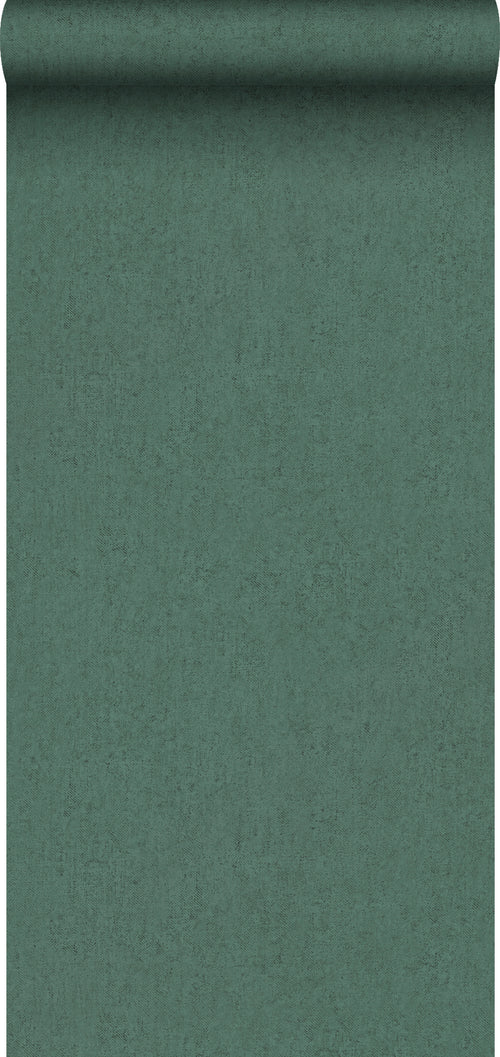 Sanders & Sanders behang linnenstructuur donkergroen - 53 cm x 10 m - 640530 - vtwonen shop
