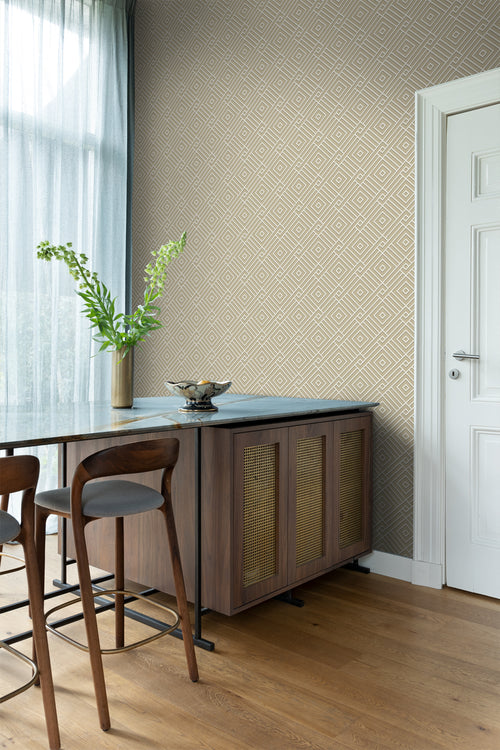 Origin Wallcoverings behang 3D grafisch motief beige - 50 x 900 cm - 347978 - vtwonen shop