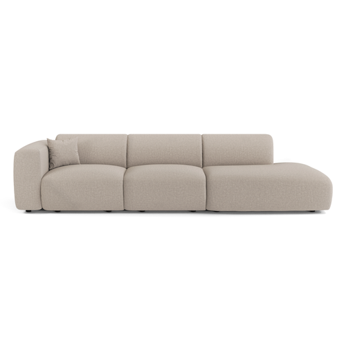 Sia Home - Rechte bank MYRA - Geweven stof - Beige - 310cm - vtwonen shop