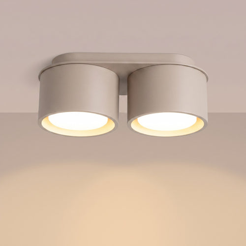 Sollux Lighting Plafondlamp MODO 2 taupe Gx53 - 21x10x8cm