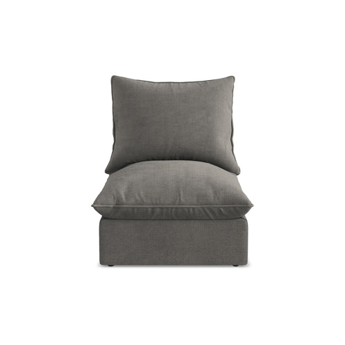 LaMiaSofa Bankmodule midden Ravenna - textuurstof - donkergrijs - 75x90x77
