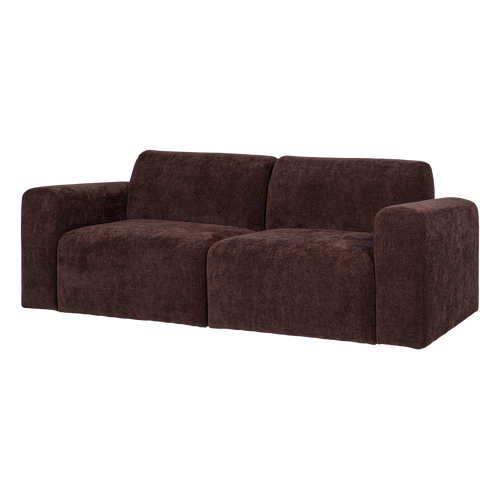 WOOOD 2-zits bank slub Umina - Chenille - Bordeauxrood