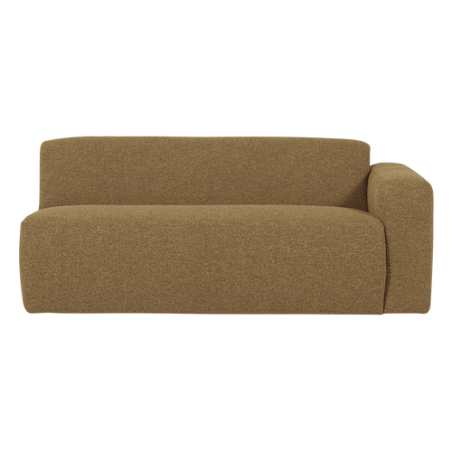 WOOOD 2-zits bank arm rechts Mojo Base - Bouclé - Geel/Bruin - 74x185x97