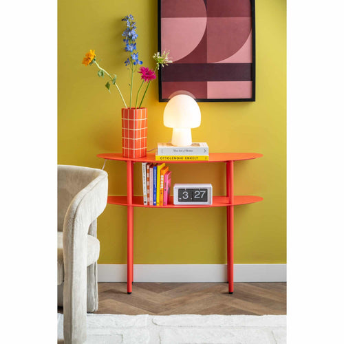 Present Time vaas Retro Tiles - rood - 12.6x11.5x26cm