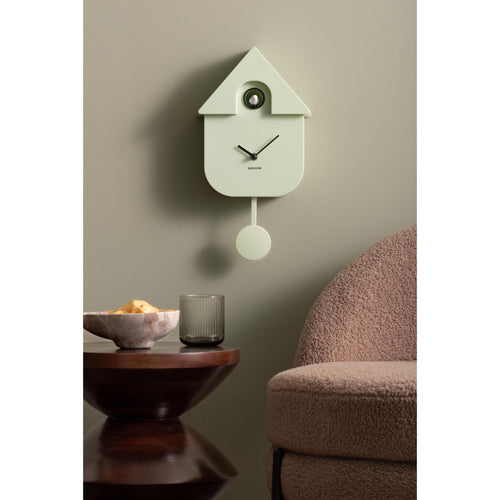 Karlsson wandklok Modern Cuckoo - groen - 8.5x21.5x41cm