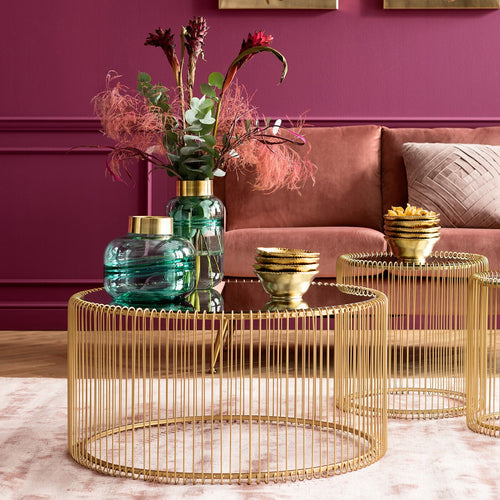 Kare Design Salontafel Wire Uno Messing Ø80cm - vtwonen shop