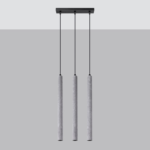 Sollux Lighting Hanglamp PASTELO 3L beton - 30x3,5x110cm