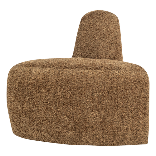 WOOOD eetbank hoek rond rugleuning Mojo Base - Wollig - H.geel - 83x76x76