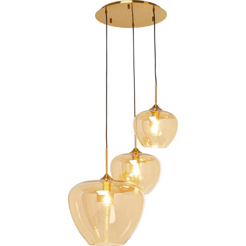 Kare Design Hanglamp Sphere 3 amber - vtwonen shop