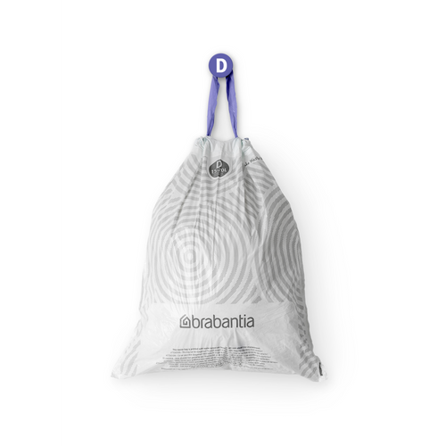 Brabantia PerfectFit Afvalzak, code D, 15-20 liter, 120 stuks, set van 6 rollen - White