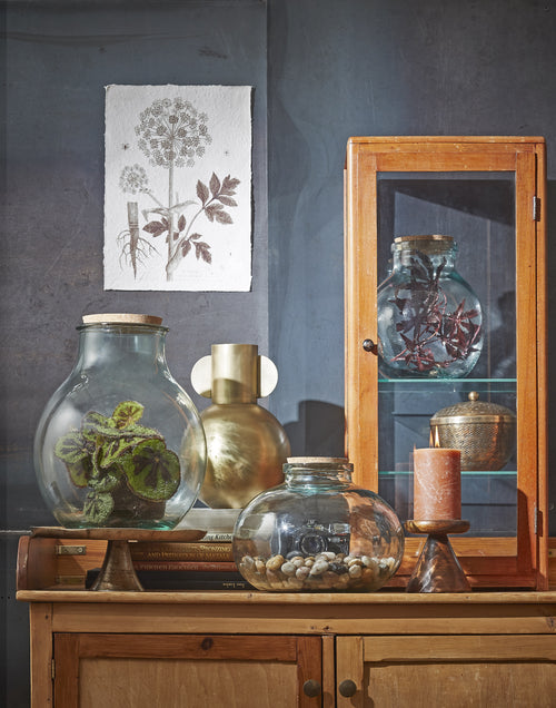 Mica Decorations Olly Vaas - H38 x Ø29 cm - Gerecycled Glas - Transparant