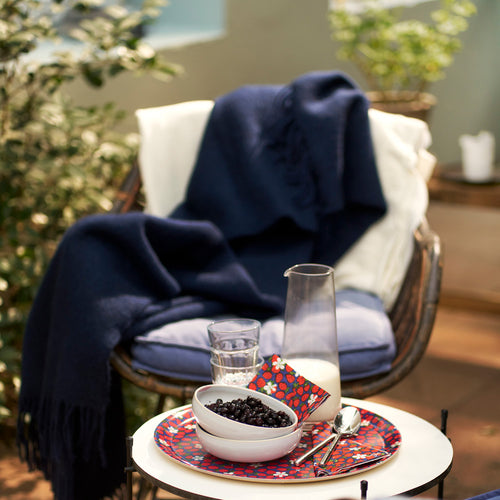 Klippan 100% wollen deken - Gotland - navy- 130x200cm - vtwonen shop