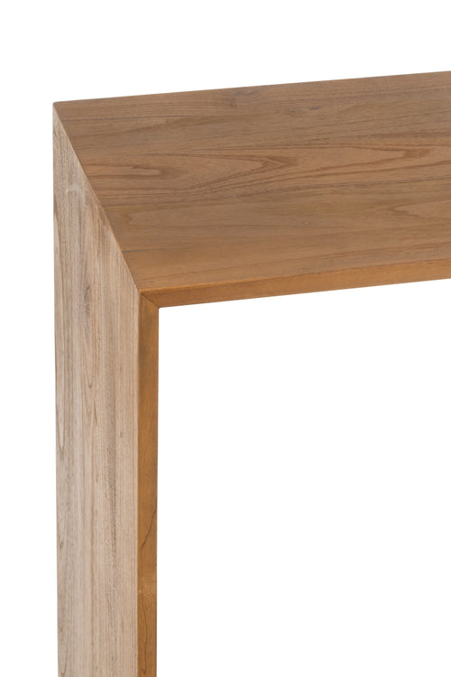 J-Line wandrek Kubus  - hout - bruin