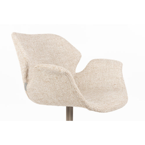 Zuiver Nikki Eetkamerstoelen Met Armleuningen Beige - Set van 2