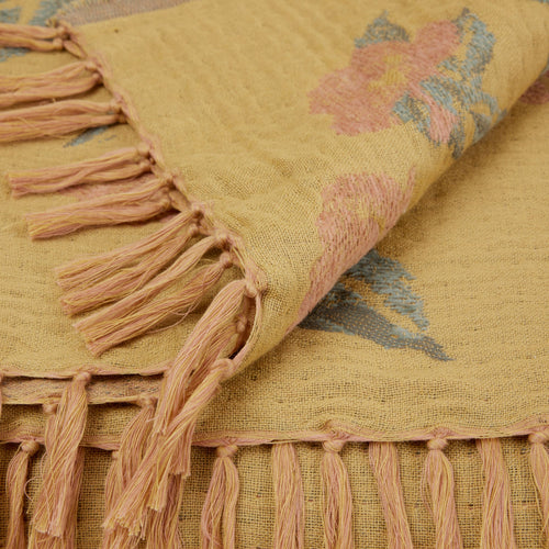 Madura Geruite Florentina geel en roze 140x200 cm
